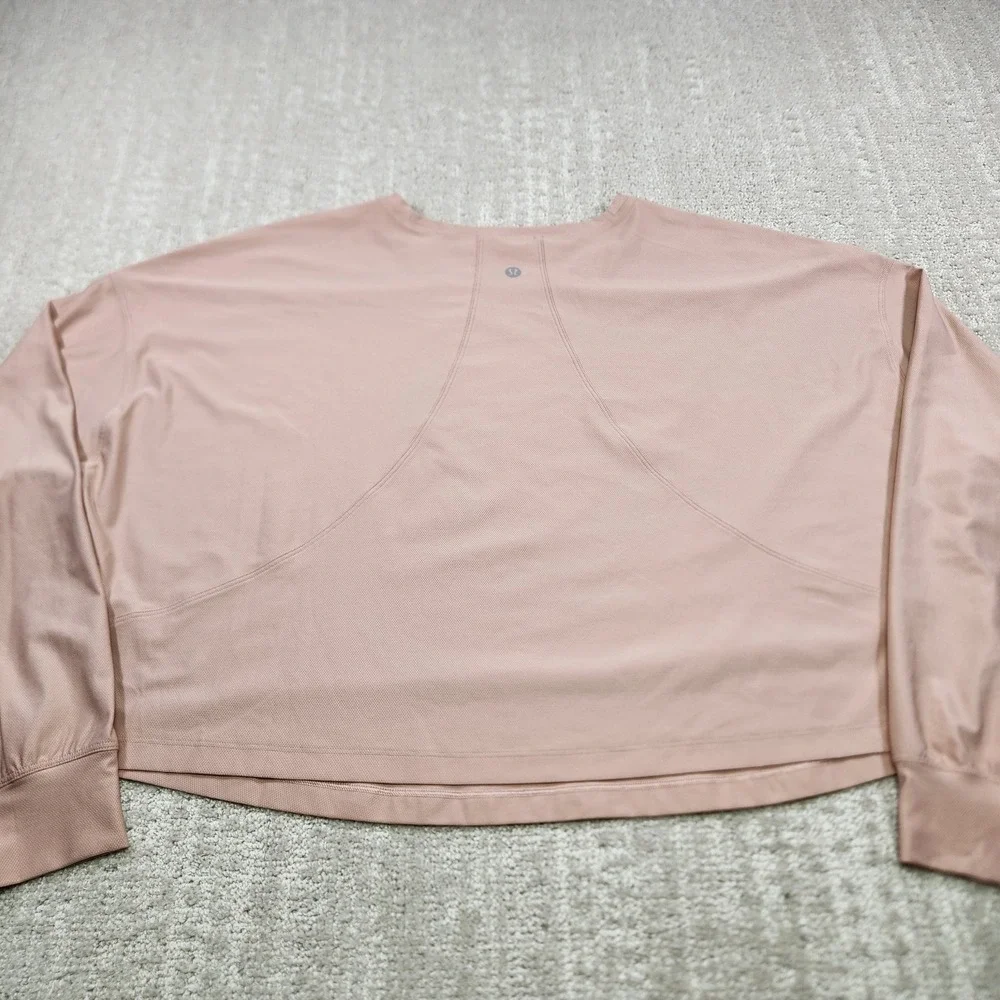 Lululemon Shirt Women XXL Muscle Love Long Sleeve Cropped Running Training Flowy
